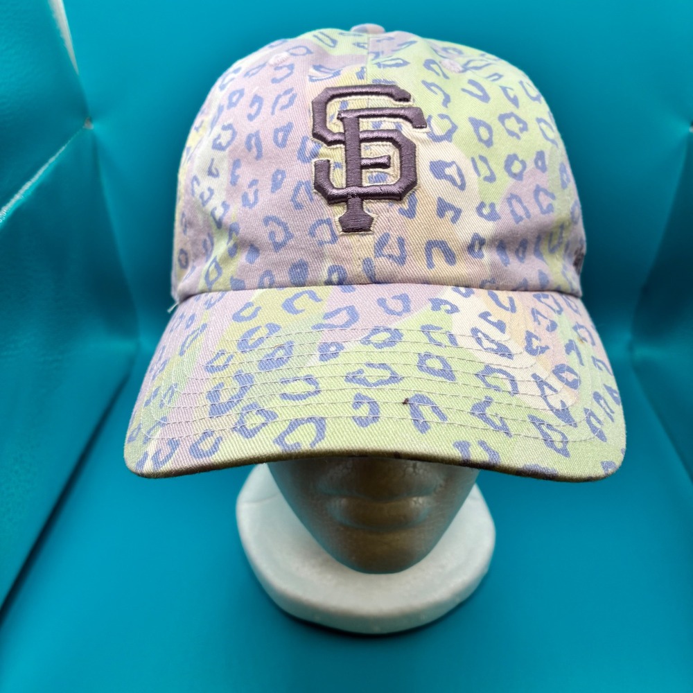47 Brand San Francisco Giants Hat Womens Pastel Leopard Print SF Baseball‎ Cap